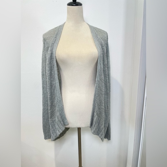 Anthropologie Wooden Wool Blend Cardigan Sweater Size S/M Gray Lightweight - Picture 11 of 11